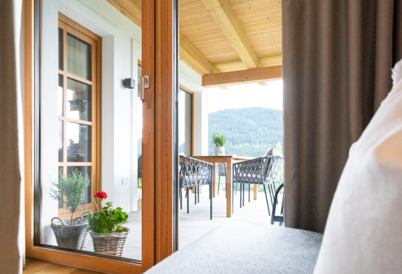 Ausgang zur Terrasse im Appartement Josef