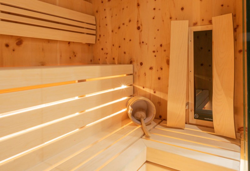 Private finnische Sauna im eigenen Appartement