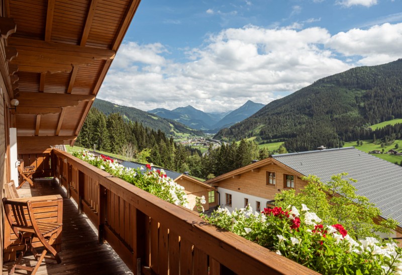 Aussicht vom Balkon in der Ferienwohnung am Untersüßgut in Eben im Pongau