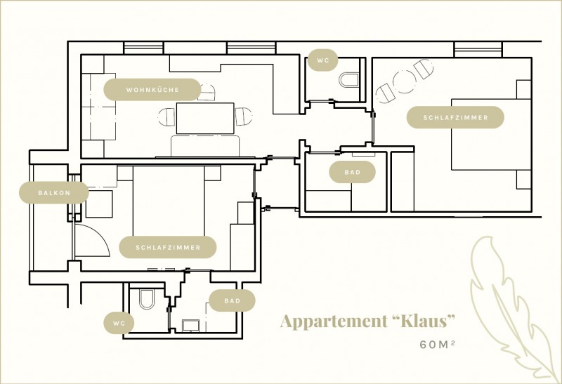 Grundriss Appartement Klaus
