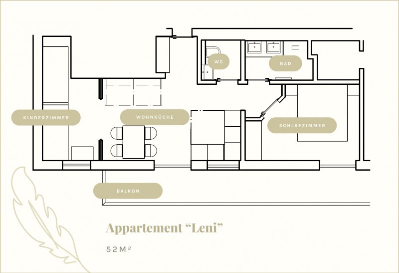 Grundriss Appartement Leni