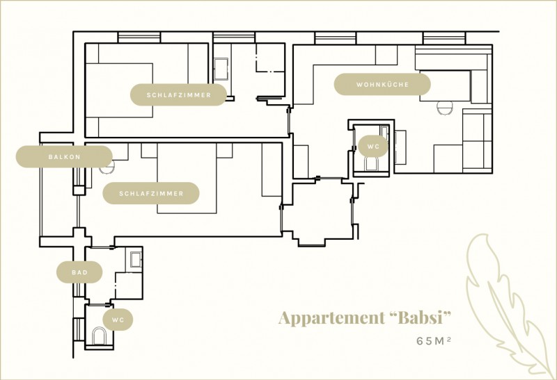 Grundriss Appartement Babsi