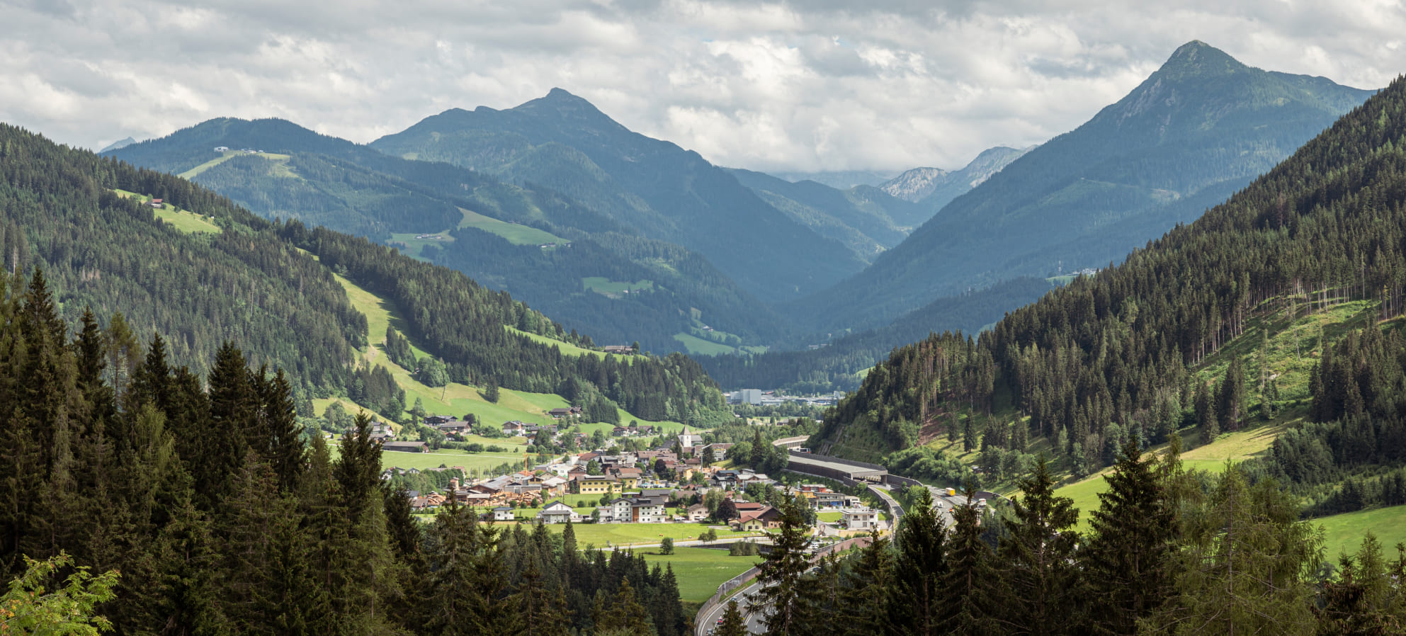 Der Ort Eben vom Untersüßgut aus gesehen
