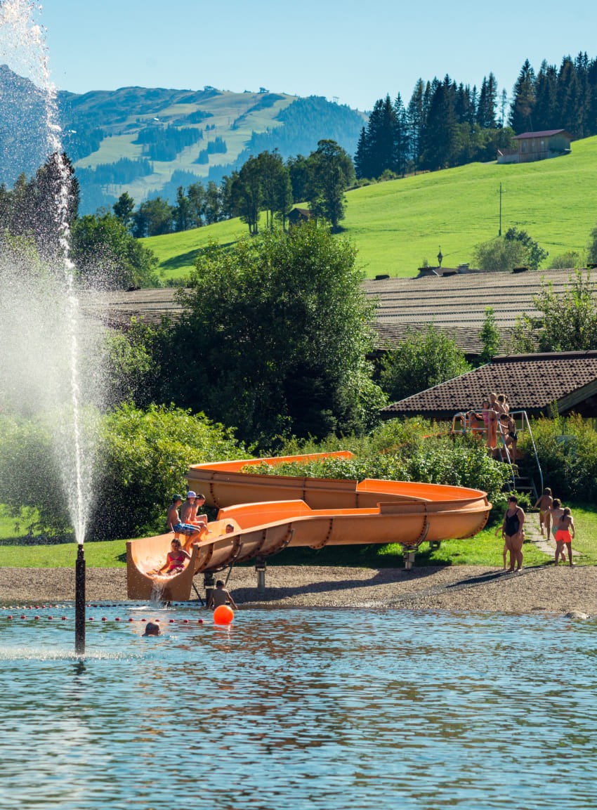 Rutsche am Badesee © TVB Eben / Daniel Sobietzki
