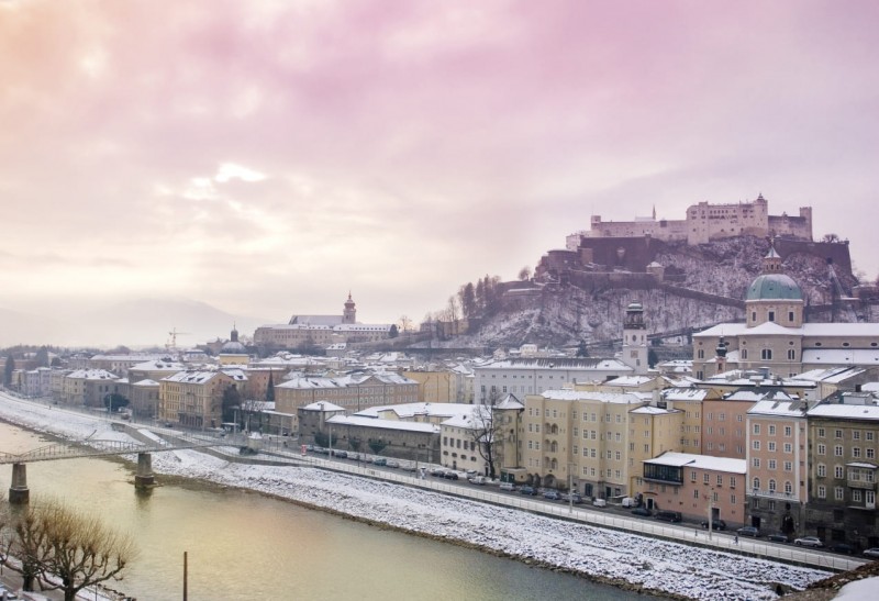 Winterliches Salzburg in der Weihnachtszeit